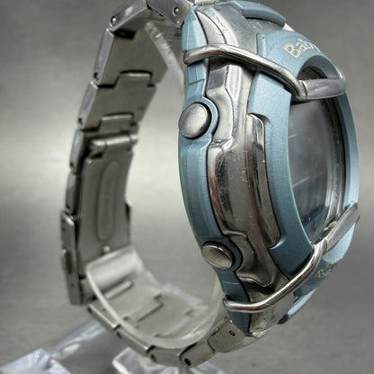 Casio Baby-G MSG-132 Watch Women 42mm Digital Blue Silver Alarm Chrono New batt3