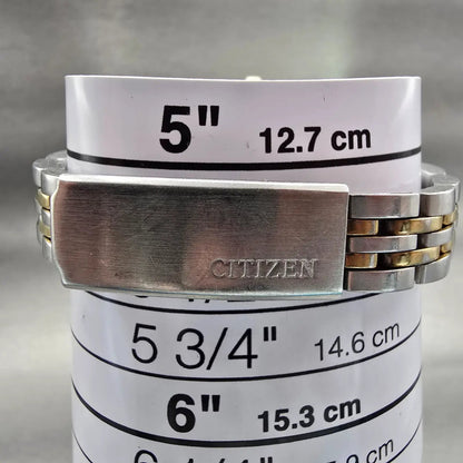 Citizen Watch Women 27mm Blue Dial Two Tone Round 5031-S45474 New Battery VTG9