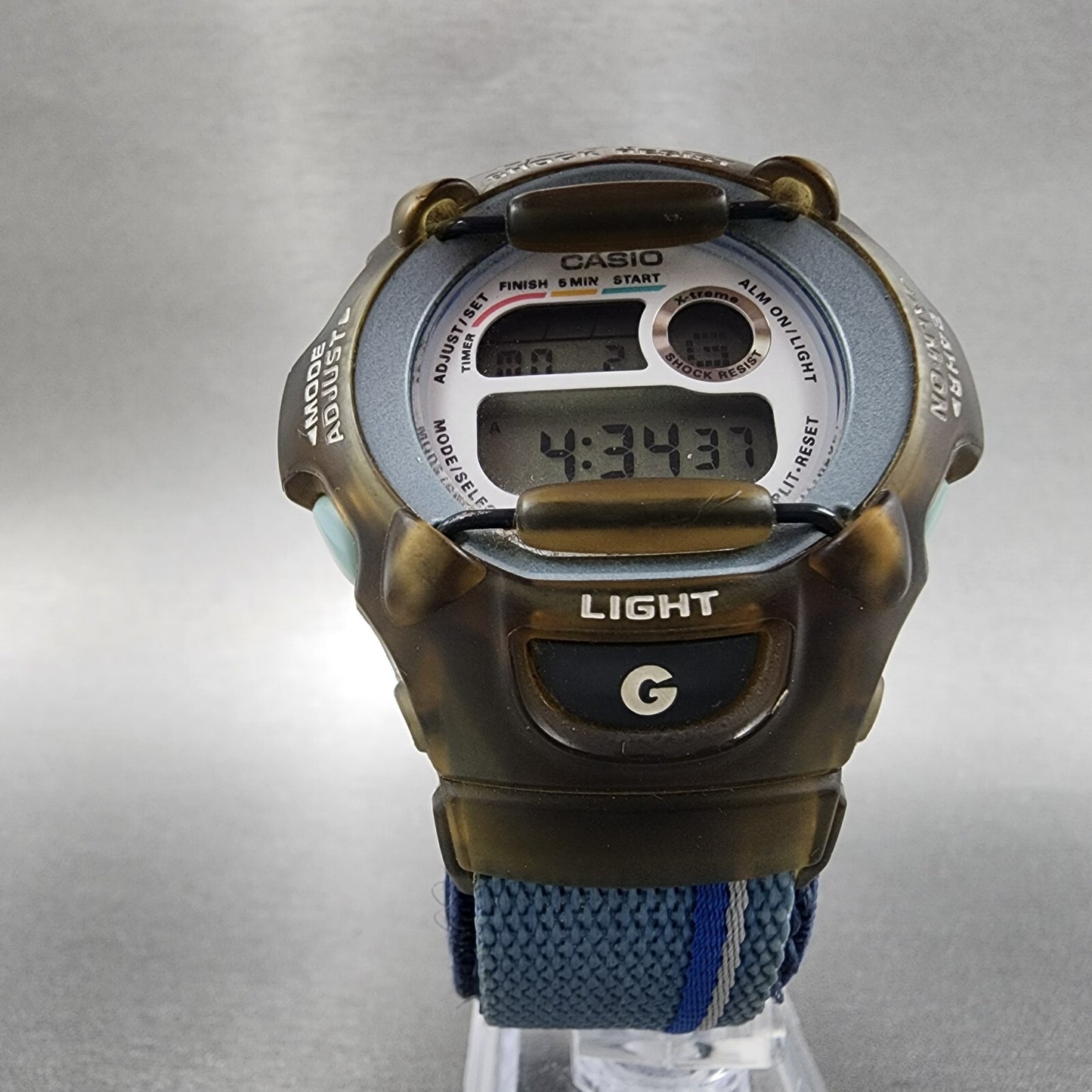 Casio BabyG BGX111 Watch Women 43mm Digital Clear Case Round New Battery5
