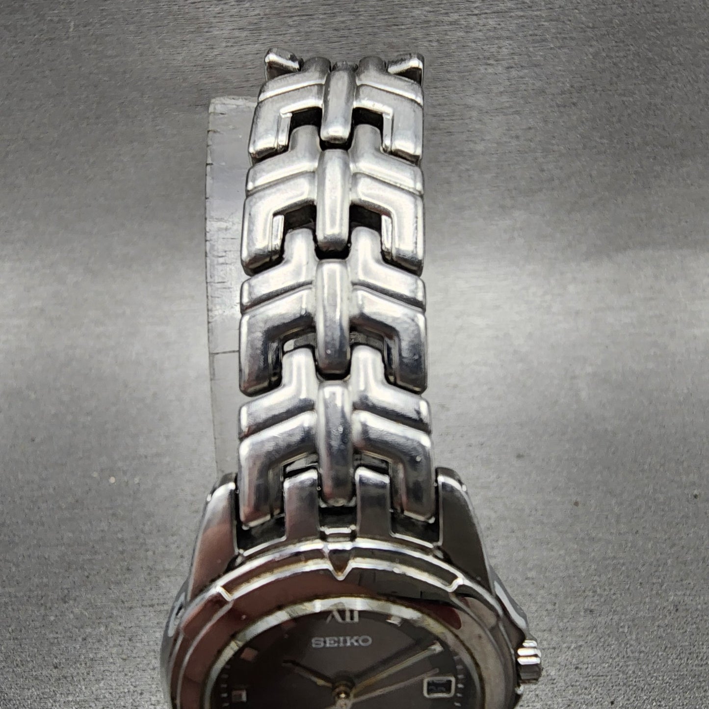 Seiko Watch Women 26mm Black Dial Silver Tone Date Round 7N820AM0 New Battery4