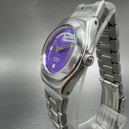 Swatch Irony Lady Ardency Watch Women 25mm Purple Dial Steel Round YSS146 Newbat2