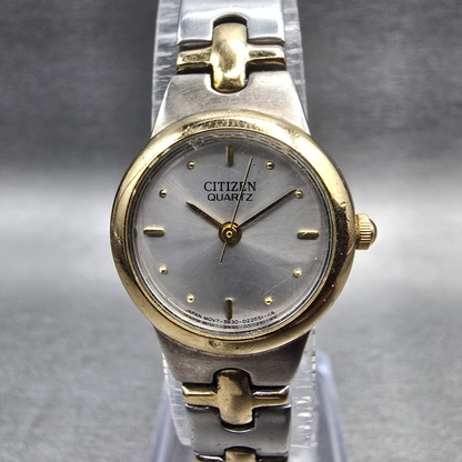 Citizen Watch Women 21mm Silver Dial Two Tone Round 5930-S99116 New Battery JP0