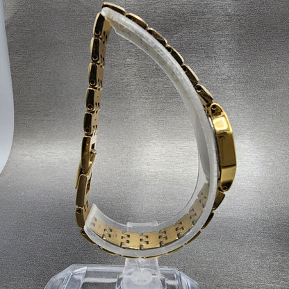 Seiko Watch Women 16mm Champange Dial Gold Tone Hexagon 1N000GT0 New Battery8