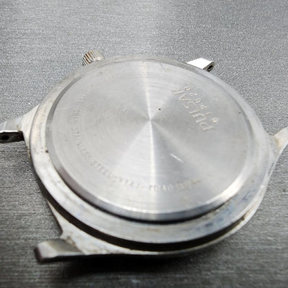 Pulsar Watch Men 37mm White Dial Silver Tone Date Round Y1477040 PARTS7