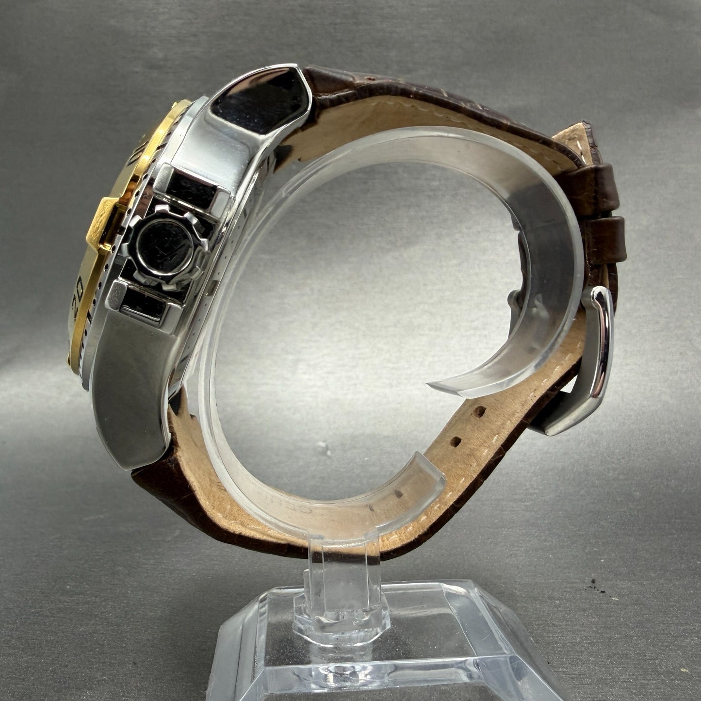Invicta Reserve Excursion Watch Men 50mm Brown Dial Two Tone Date 42628 New Batt6