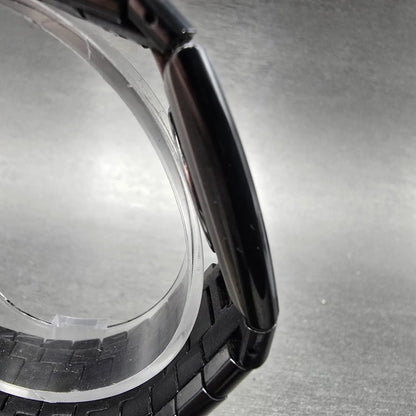 Rado Jubile Watch Men 24mm Black Dial Black Ceramic Rectangle 205.0295.3 New Bat3