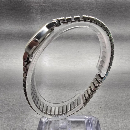 Seiko Watch Women 22mm Silver Dial Silver Tone Round 1400-0049 New Battery VTG6