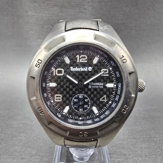 Timberland Watch Men 40mm Black Dial Titanium Small Seconds Round  New battery0