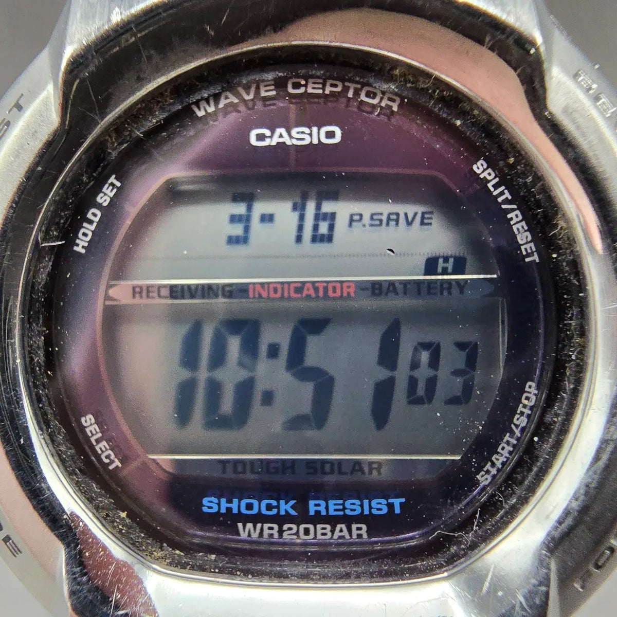 Casio G-Shock GW-600DJ Watch Men 45mm Gray Silver Solar Alarm Chronograph Runs2