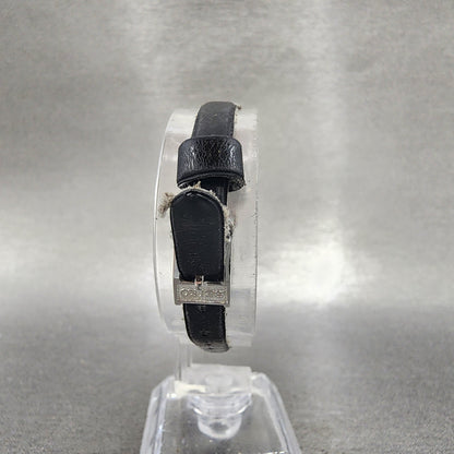 Seiko Solar Watch Women 15mm Silver Dial Silver Tone Manual Oval 100470 Runs7