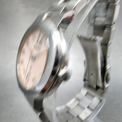 Seiko Lukia Watch Women 26mm Pink Dial Silver Tone Date 7n82-0cn0 New Battery