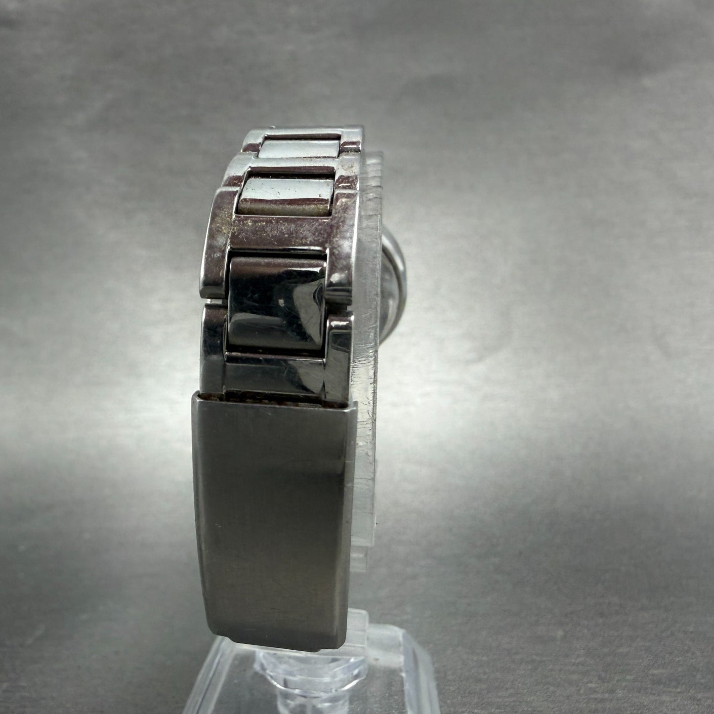 Philip Stein Watch Women 28mm Black Dial Silver Tone Small Seconds New Battery8