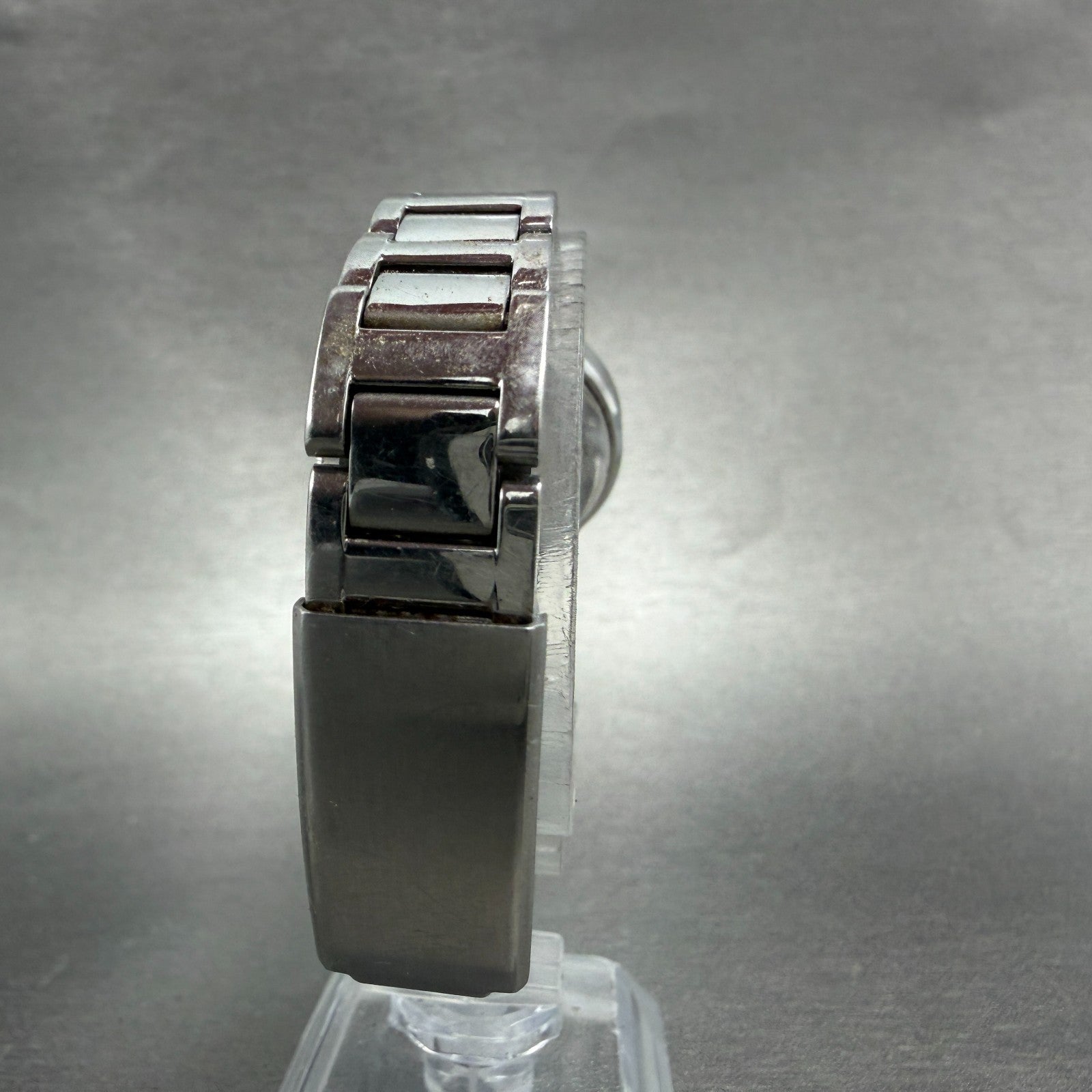 Philip Stein Watch Women 28mm Black Dial Silver Tone Small Seconds New Battery8