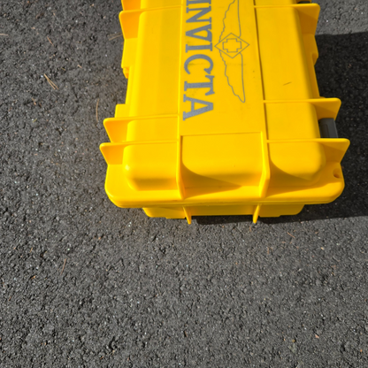 Invicta Watch Case 8 Slot Yellow Black Plastic Foam insert Handle Cary Case Y3