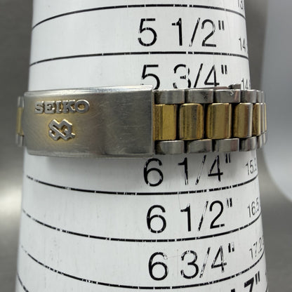 Seiko Watch Women 24mm White Dial Two Tone Daydate Round 3E23-0A69 New Batt MKA10