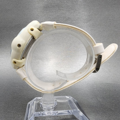 Casio BabyG BGC100 Watch Women 38mm Digital White Tone Round New Battery7