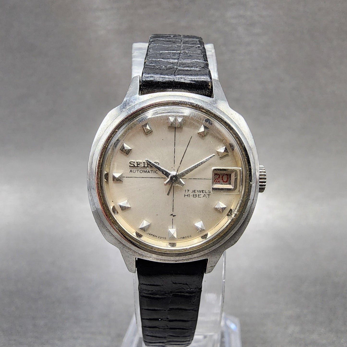 Seiko Automatic Watch Women 23mm Silver Dial Silver Tone Date 22050240 Runs0