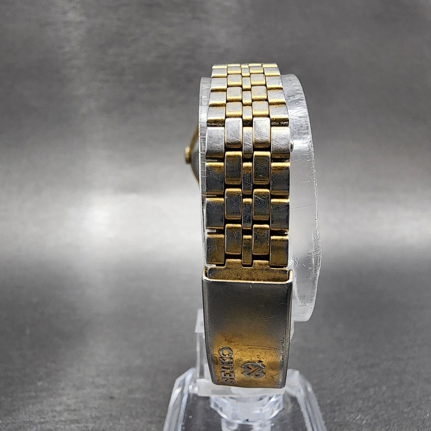 VTG Seiko SQ Watch Women 23mm Cream Dial Gold Tone Daydate Round New battery7