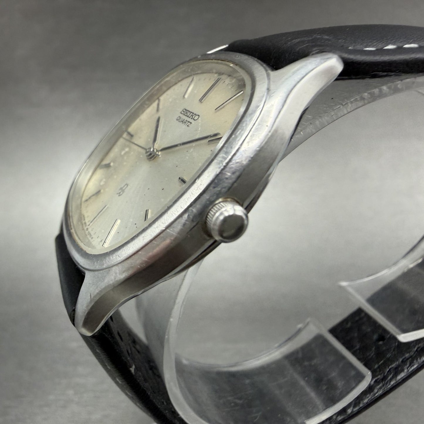 Seiko Watch Men 33mm Silver Dial Silver Tone Rectangle 5931-5330 New Battery3
