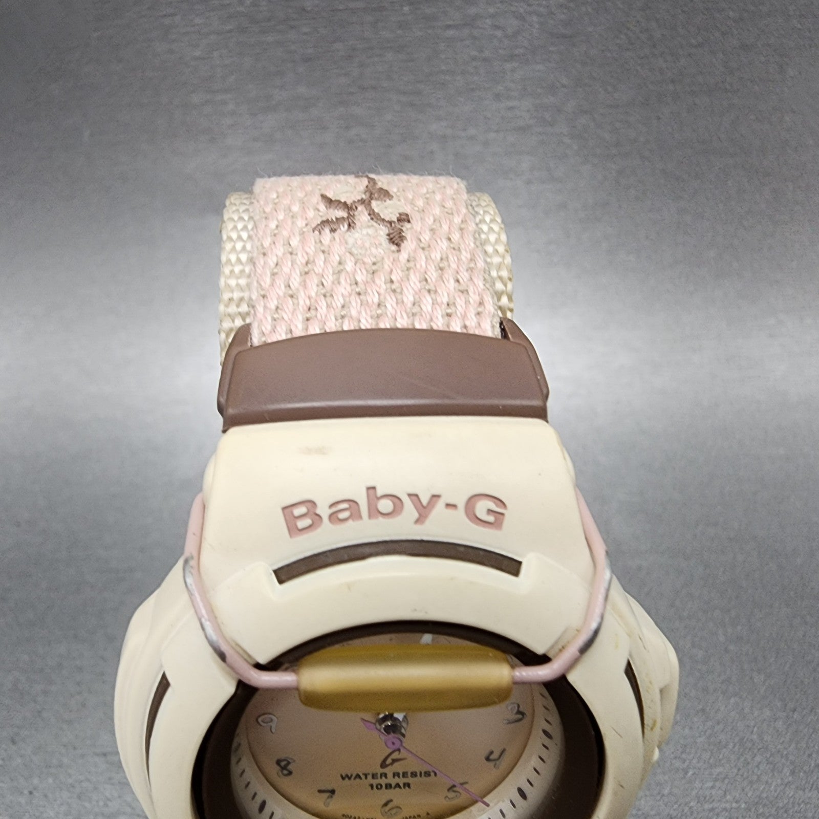 Casio BabyG BG31 Watch Women 40mm Cream Dial Brown Tone Round New Battery4