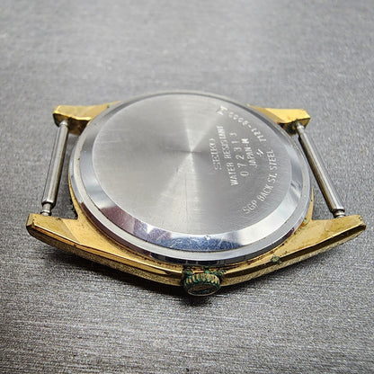 Seiko Watch Men 35mm Champagne Dial Gold Tone Round 71218000 VTG PARTS11