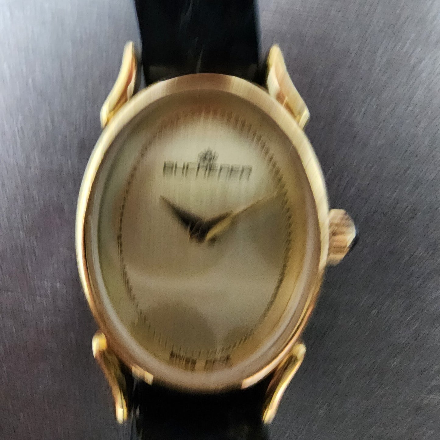 Bucherer Watch Women 17mm Champagne Dial Gold Plated Manual Wind Runs VTG1