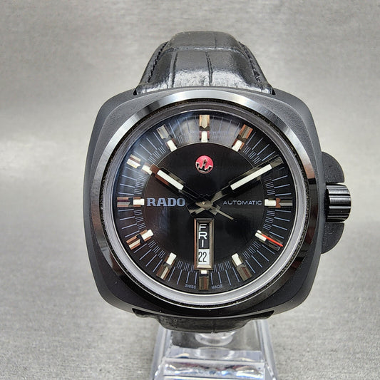 Rado HyperChrome XL Watch Men 46mm Black Dial Black Ceramic Daydate Automatic