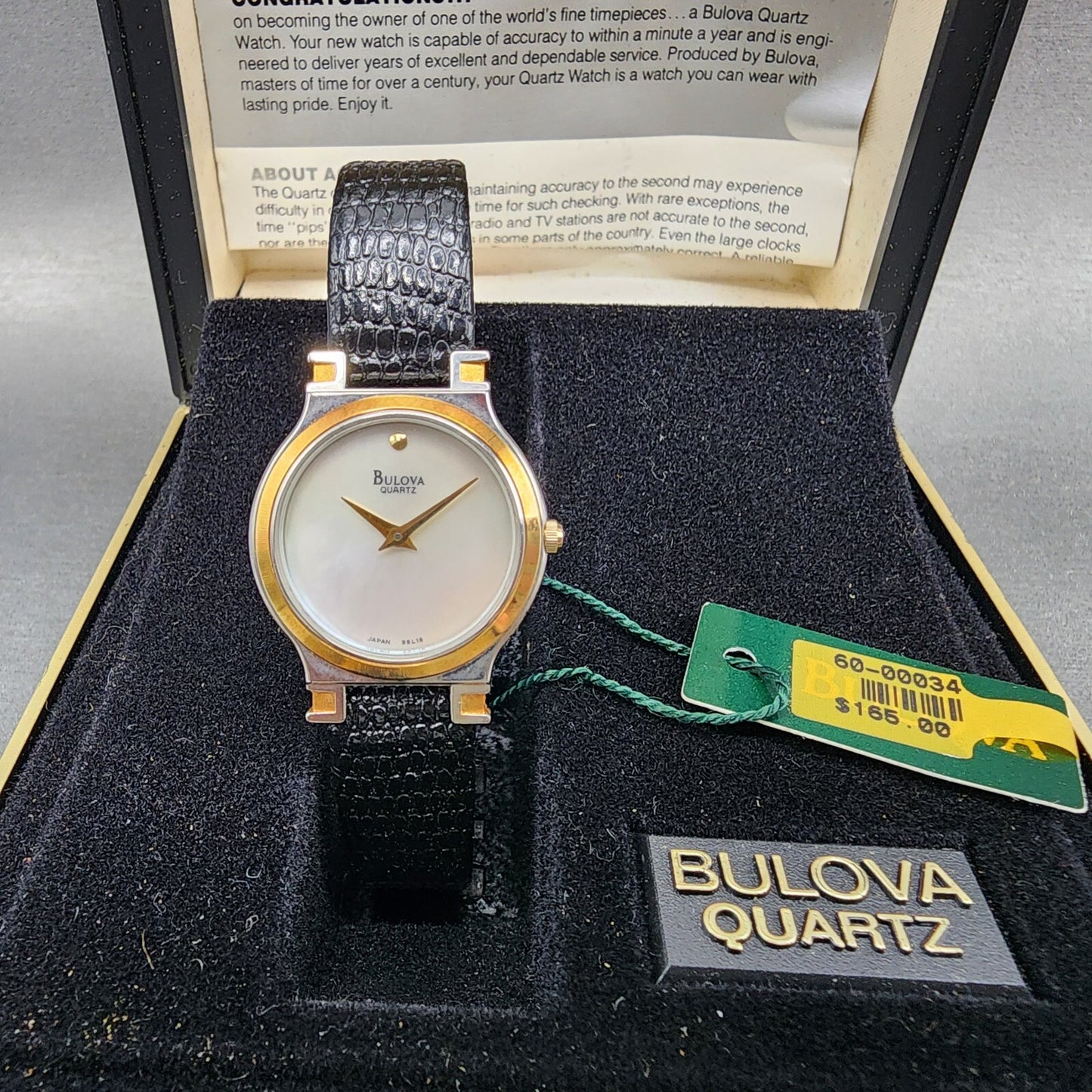 Bulova Watch Women 26mm MOP Dial Two Tone Round 98A15 NOS  New battery0