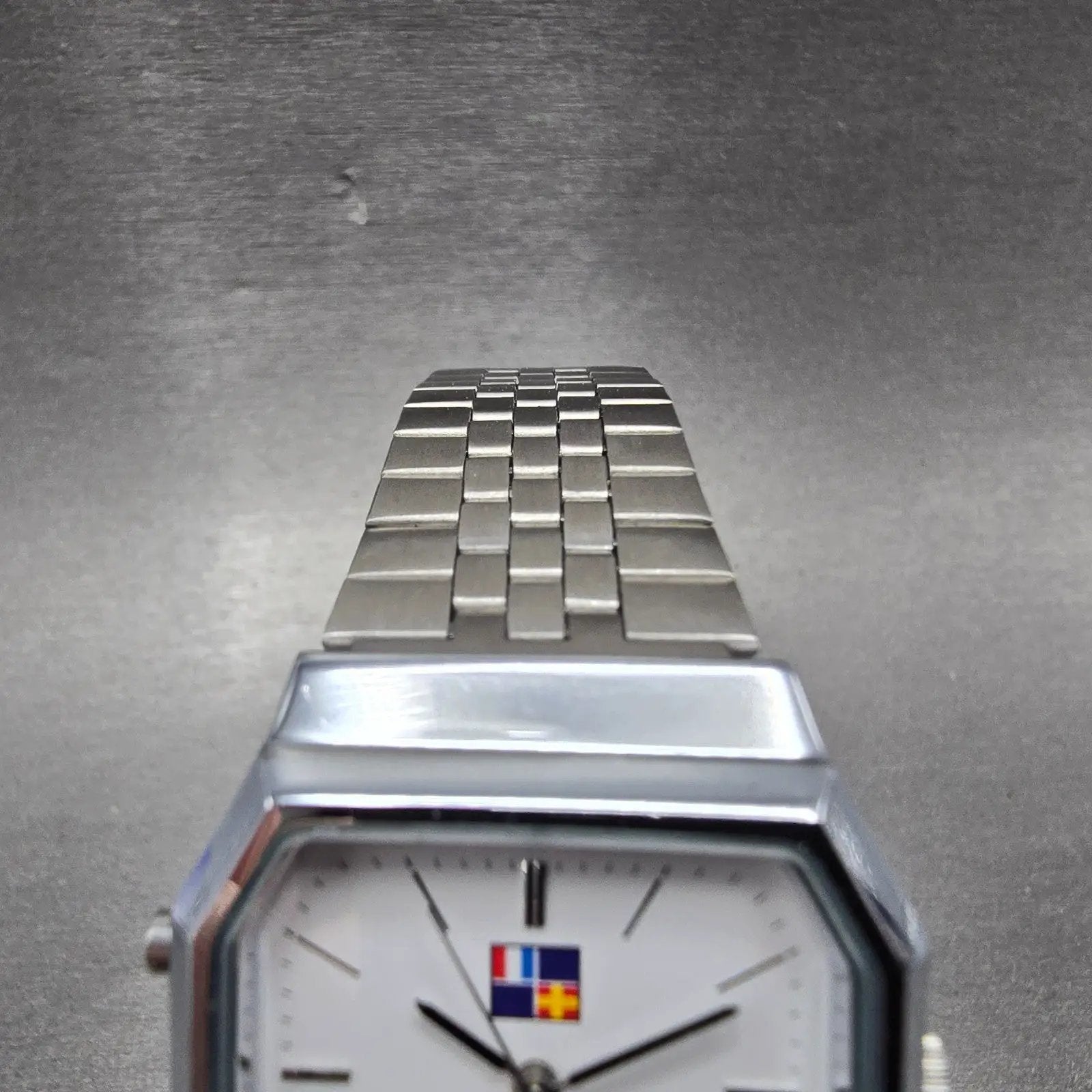 Seiko ALBA Watch Men 29mm White Dial Silver Tone Analog Digital V041-5050 PARTS5