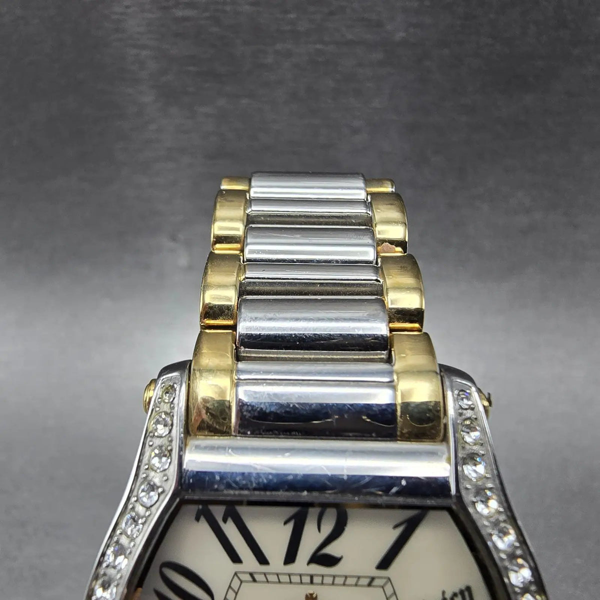Juicy Couture Dalton Watch Women 32mm MOP Dial Two Tone Date Crystal Bezel Works5