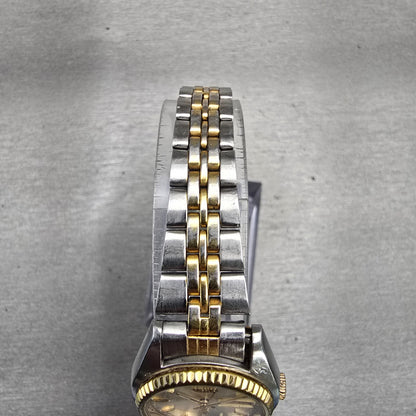 Seiko SQ Watch Women 24mm Silver Dial Two Tone Daydate Round 8523-0069 New Batt4