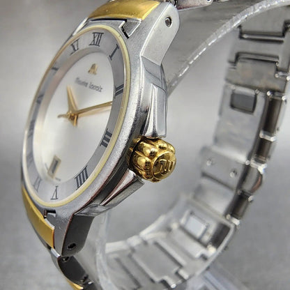 Maurice Lacroix Miros Watch Women 24mm Silver Dial Two Tone Date Round New Batt2