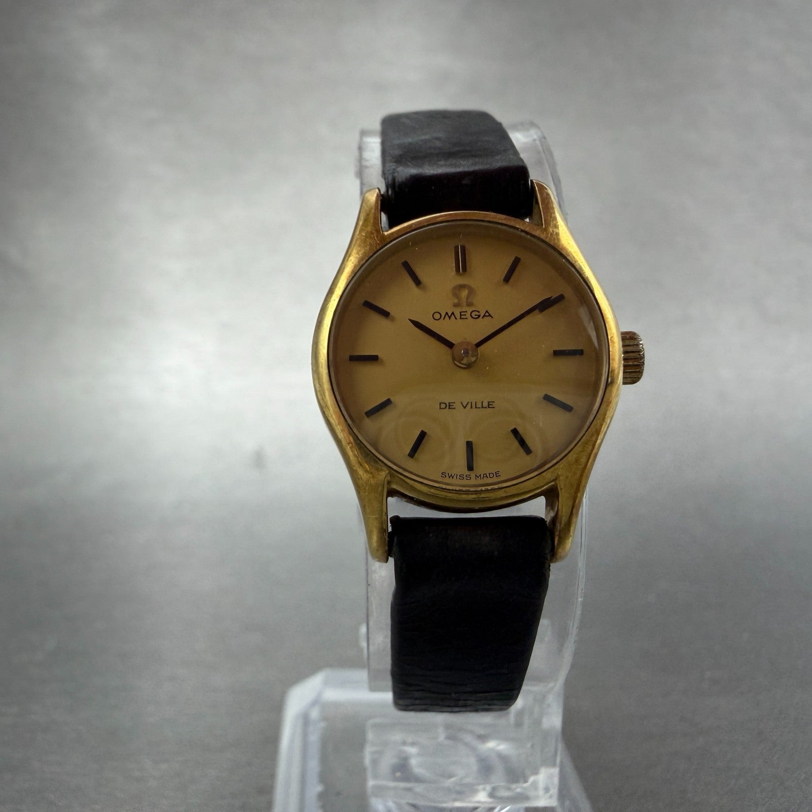 Omega De Ville Watch Women 23mm Gold Dial Gold Plated 511 347 Cal620 PARTS6