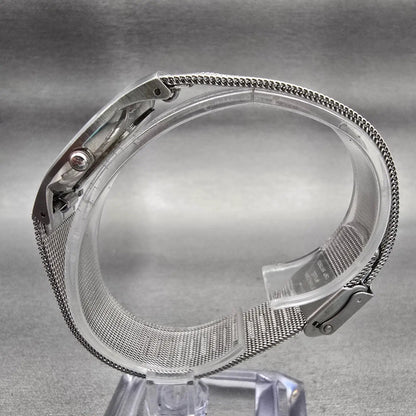 Skagen  Slimline Watch Women 28mm Silver Dial Silver Tone 233SSS New Batt6