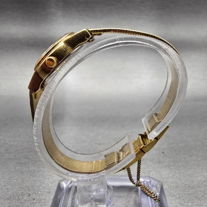 Seiko Watch Women 19mm Cream Dial Gold Tone Round V401-1819 New Battery Vintage6