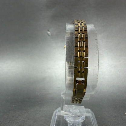 Citizen CQ Tank Watch Women 13mm Champagne Dial Gold Tone Rectangle New BatteryN7