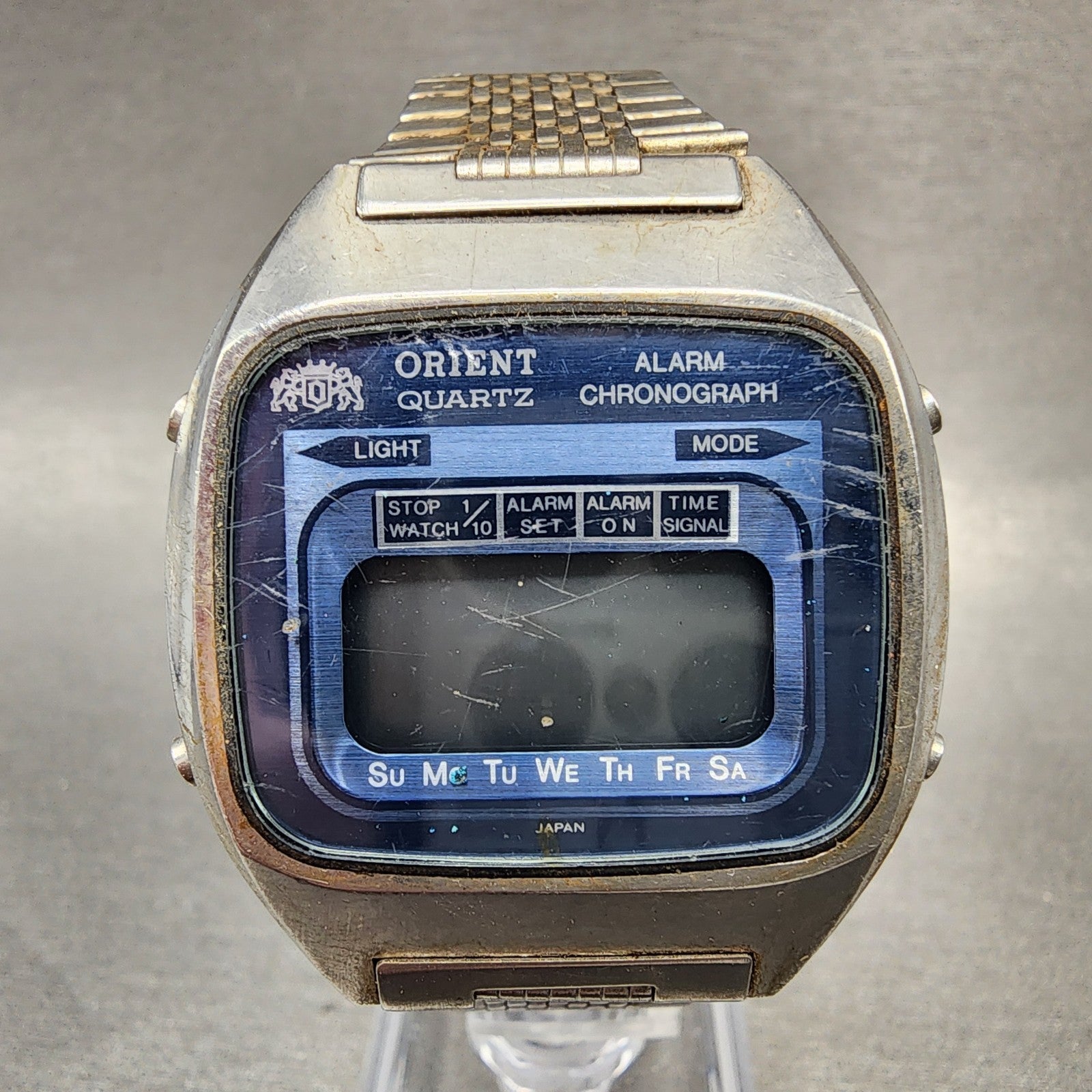 Orient Digital Watch Men 36mm Blue Dial Silver Tone GS74110740 PARTS0