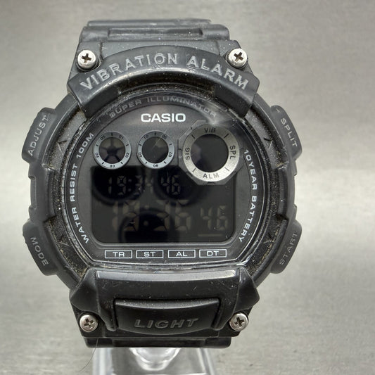 Casio W735H Watch Men 45mm Digital Black Vibration Alarm Chrono New Battery0