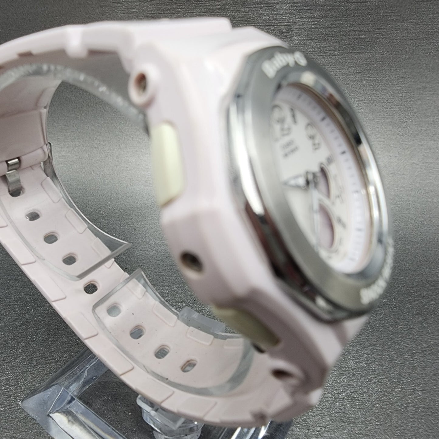 Casio BabyG Watch Women 38mm White Dial White Case Round BGA100 New Battery3