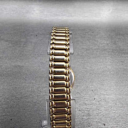 Seiko Watch Women 20mm Gold Dial Gold Tone Round 1N01-0E19 New Battery VTG JP237