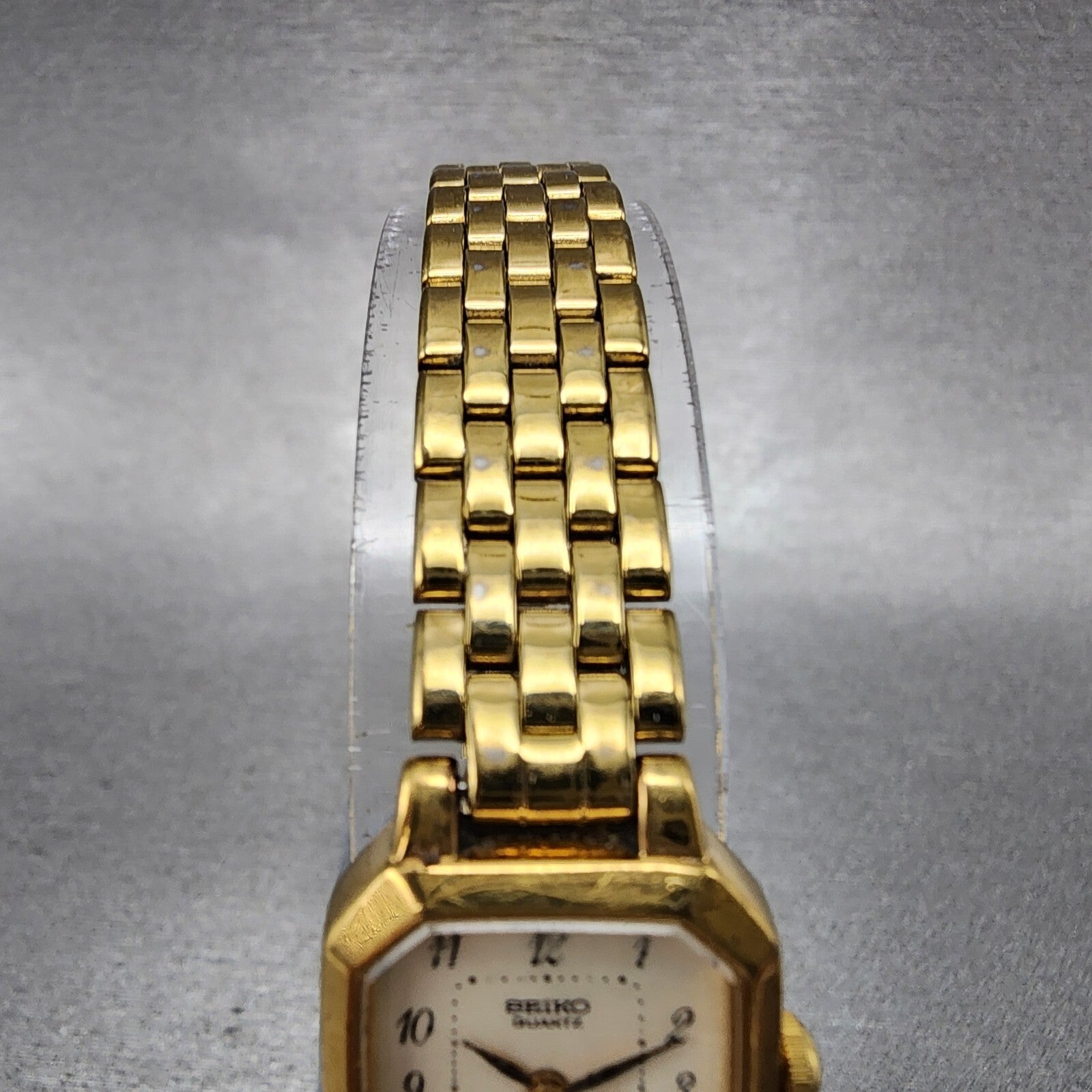 VTG Seiko Watch Women 17mm Cream Dial Gold Tone Octagon V4005608 New Battery4