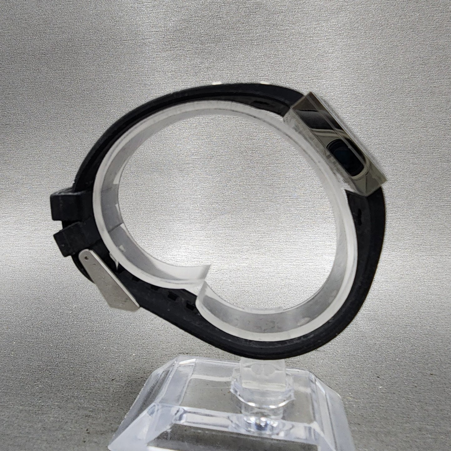 Swarovski Elis Tank Watch Women 23mm Black Dial Silver Tone Square New Battery8