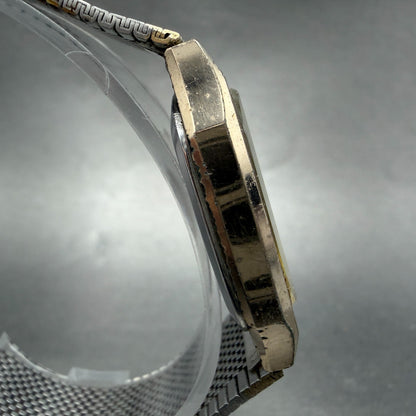 Elgin Tank Watch Men 30mm Champagne Dial Gold Tone Rectangle FK286 New battery3
