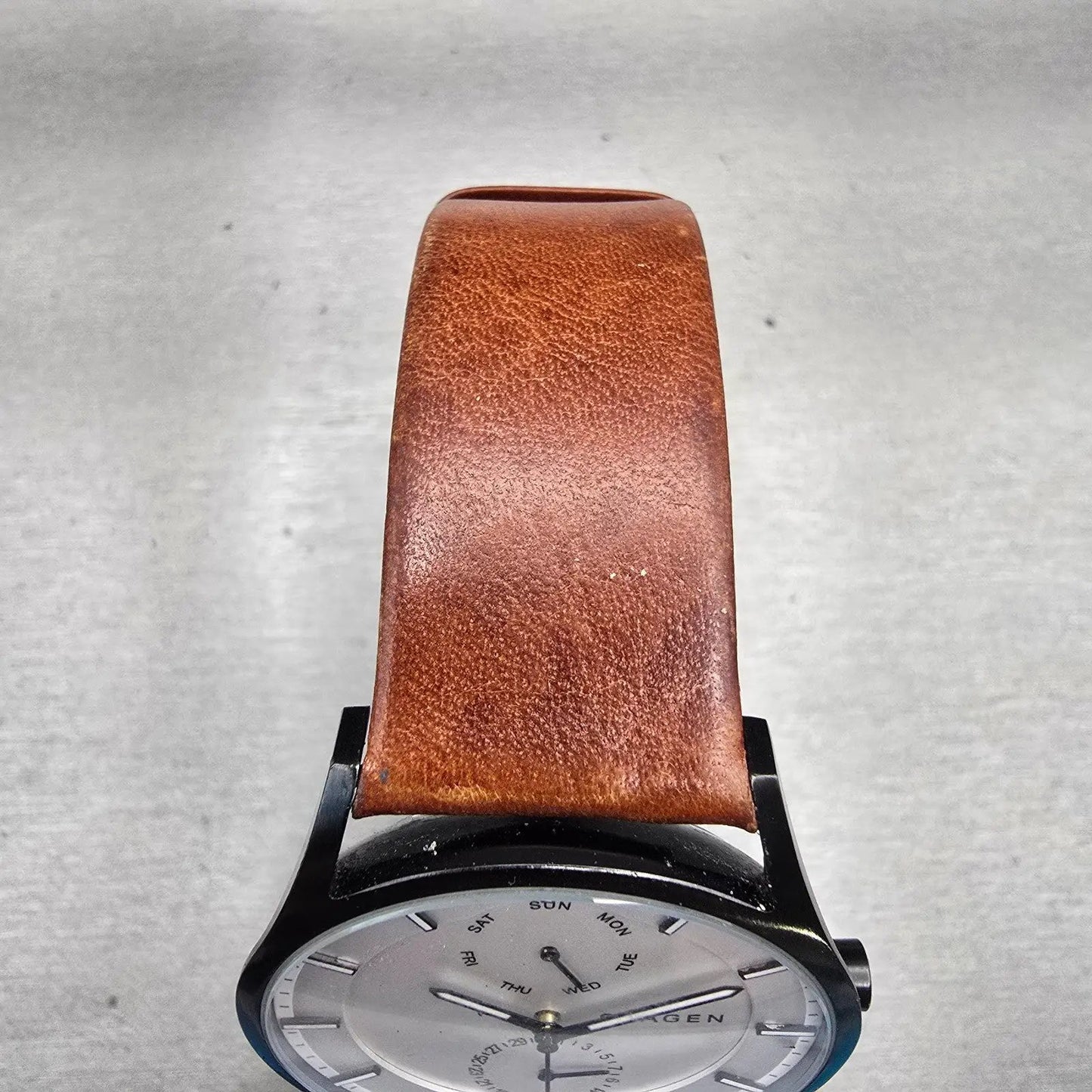 Skagen Holst Watch Men 40mm White Dial Black Tone Daydate SKW6317 New Battery4