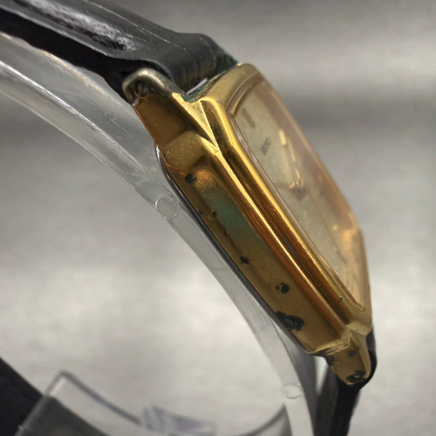 Seiko Watch Women 17mm Champagne Dial Gold Tone Rectangle 2P21-5220 New Battery3