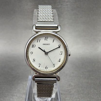 Seiko Watch Women 27mm White Dial Silver Tone Round 4N210052 New Battery0