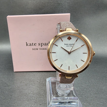 Kate Spade Holland Watch Women 34mm White Dial Rose Gold Tone Round ksw90420