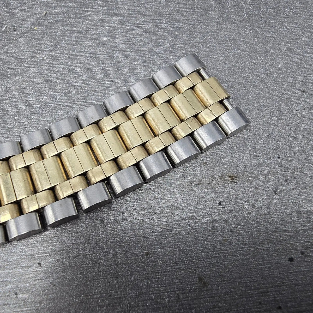 Omega Bracelet Two Tone Stainless Steel 10K Gold Filled 18.8mm Vintage14