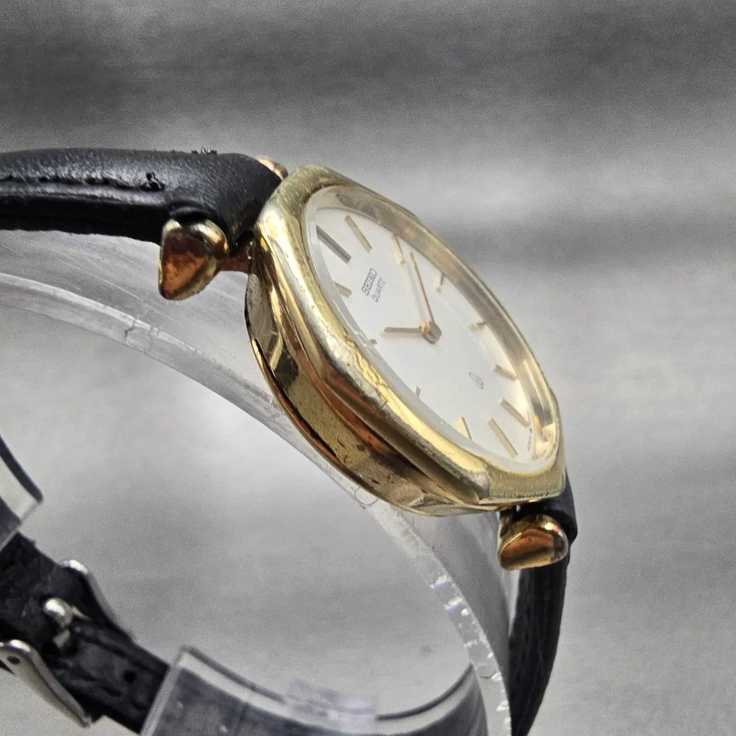 Seiko Watch Women 25mm White Dial Gold Tone Octagon 16-0150 Vintage New Battery3