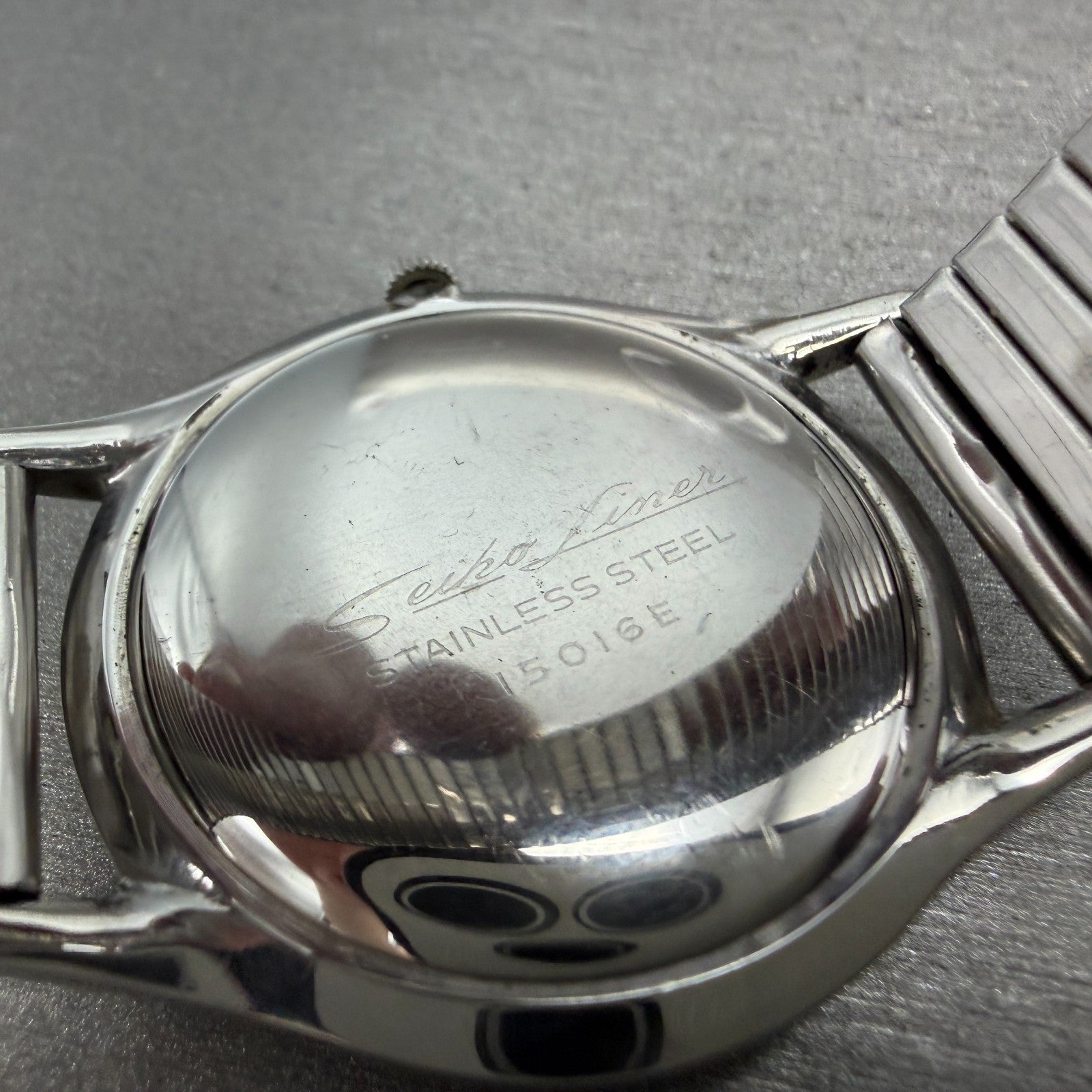 Seiko Liner Watch Men 35mm Silver Dial Silver Tone Round Manual 15016E Runs VTG9